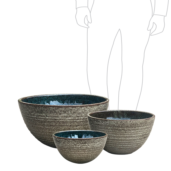 Lined Water Bowl Set 3