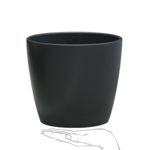 Cover Pot: Buff Black (221BB24 - 24 x 24 x 22cm)