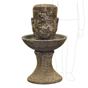 Fountain Buddha with Stand 73x126cm