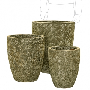 Rustica Crucible Planter Set 3: Citrine (HR009CTS3 - No Selection Required)