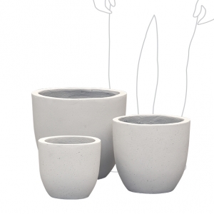 Egg Pot Set 3: Roco Grey (RC027WGS3 - No Selection Required)